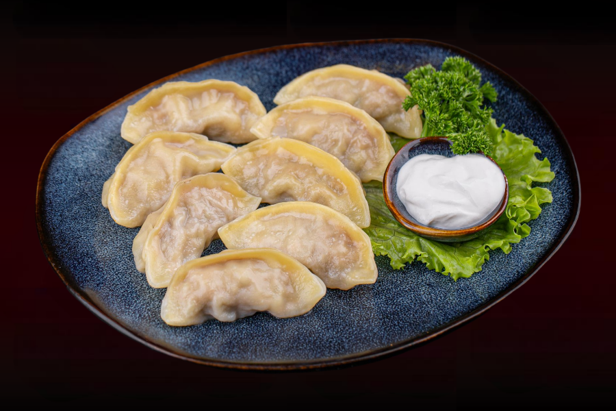 Гедза с креветкой на пару